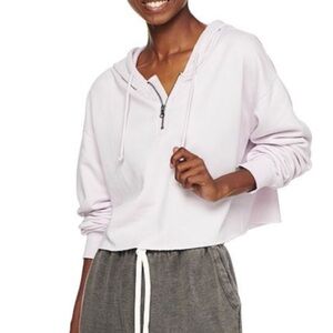 NWT SO lounge life cropped cutoff hoodie blush berry Juniors Size XL